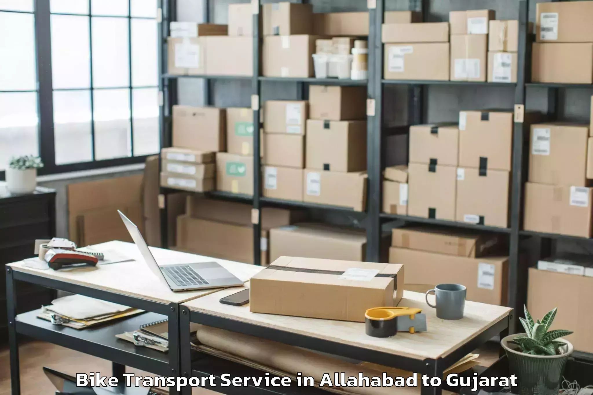 Reliable Allahabad to Ghogha Bike Transport